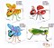 4 Pack Metal Garden Sculptures Statues Yard Art Decoration, Garden Decor Perfect Hanging The Tree, Porch,Backyard or Patio Wall Decor